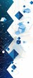 © Elzerl - ERP integration abstract floating blue geometric shapes data streams minimalist tech design.