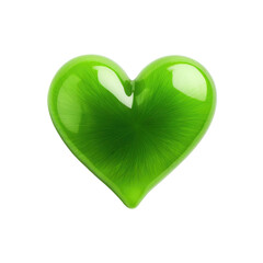 Wall Mural - green heart shape on transparent background