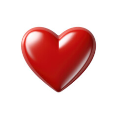 Wall Mural - Red heart shape on transparent background