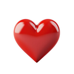 Wall Mural - Red heart shape on transparent background