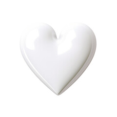Wall Mural - White heart shape on transparent background