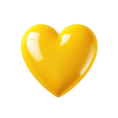 Wall Mural - yellow heart shape on transparent background