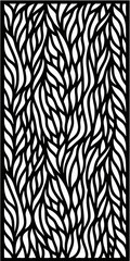 Seamless Abstract Organic Pattern with Interwoven Curved Lines Resembling Flowing Leaves or Hair in Black and White