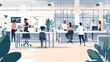 © MyStockz - Urban Office Team Collaborating in Bright Workspace