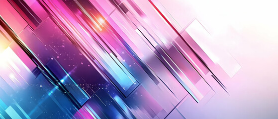 Wall Mural - abstract futuristic digital geometric technology background -