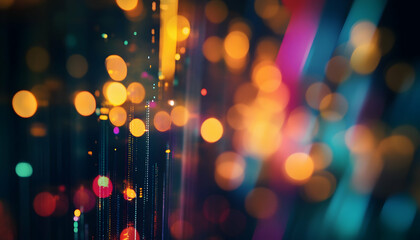 Wall Mural - Abstract image of finance and investments with a colorful bokeh effect  -  
