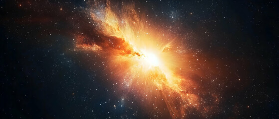 Wall Mural - abstract space background with galaxies and stars in outer space -