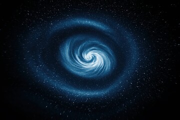 Wall Mural - Northern Lights Concepts. Swirling blue galaxy with stars in a dark space background.