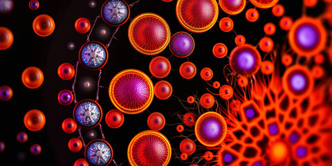 Wall Mural - abstract wall art: colorful bubble patterns and organic texture inspirations