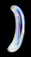 a mesmerizing iridescent worm-like creature glowing with vibrant colors against a dark background