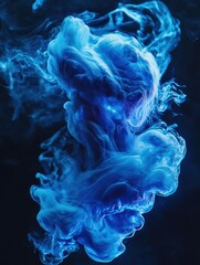Aufkleber - Glowing bubbles rise through dark water creating mesmerizing patterns and light reflections. Generative AI