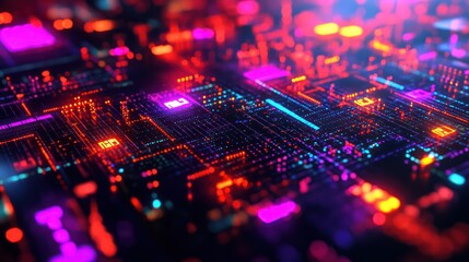 Abstract digital network glowing; data flow; technology background; futuristic concept; website banner