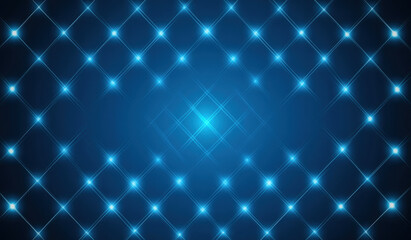 Wall Mural - bright blue background with glowing white squares creating sparkling effect. this design evokes sens