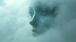 © Entri - Woman's profile in clouds; ethereal, contemplative pose
