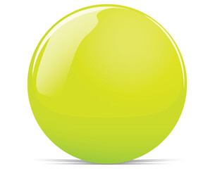 Wall Mural - Bright Lime Green Sphere Illustration