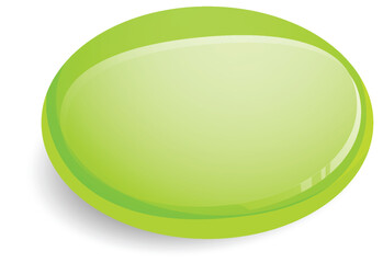 Wall Mural - Glossy Green Button Vector Illustration