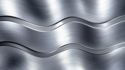 Wall Mural - steel texture with curved reflections and depth