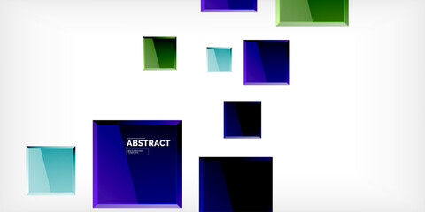 Wall Mural - shiny glossy metallic or plastic square design background. vector illustration for wallpaper, banner