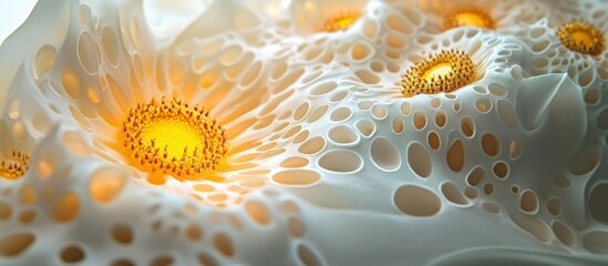 Wall Mural - abstract cellular floral design