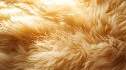 Wall Mural - fluffy fur in golden tones with delicate shadows adding depth