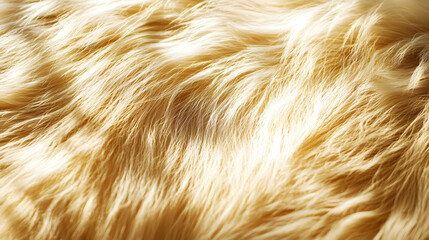 Wall Mural - fluffy fur in golden tones with delicate shadows adding depth