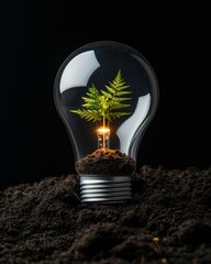 Leinwandbilder - Eco-Innovative Green Tech Illuminating Sustainable Growth through Biophilic Design - Next-Gen Environmental Solutions for Circular Economy Transformation