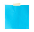 © PAKERTI - blue paper with paper tape isolated on white
