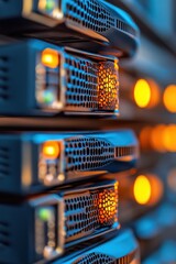 Leinwandbilder - Cybernetic Infrastructure Insights Next-Gen Data Center Visualization with High-Performance Thermal Management and Cutting-Edge Network Resilience
