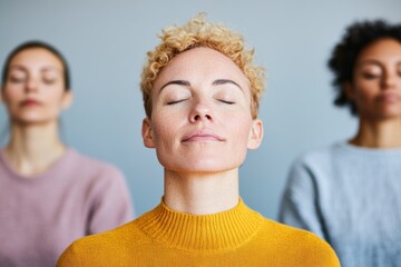 Poster - Mindful Minimalism Inclusive Workplace Wellness Meditation - Empowering Gen Z Professionals through Holistic Mental Health and Collaborative Stress Relief Techniques