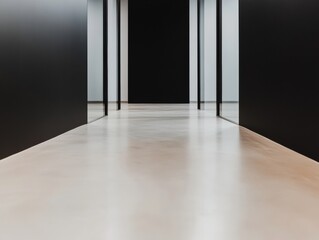 Aufkleber - Minimalist Corporate Architecture Sleek Glass Partition Design Showcasing Modern Workspace Transparency, Architectural Innovation in Contemporary Office Environments