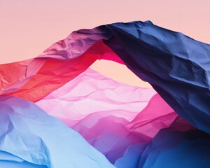 Aufkleber - Fluid Gradient Landscapes Innovative Abstract Texture Design Showcasing Soft Topology, Color Transition, and Contemporary Digital Art Visualization
