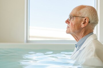 Aufkleber - Mindful Healthcare Innovations Serene Hydrotherapy Wellness for Senior Professionals - Holistic Healing and Stress Reduction in Modern Medical Settings