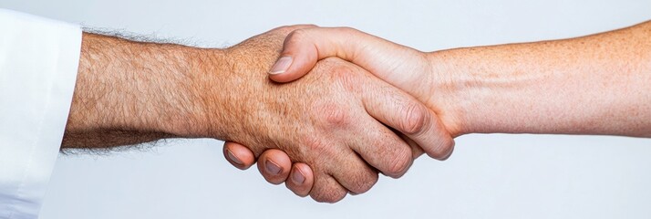 Aufkleber - Empathetic Connection Inclusive Multicultural Handshake Symbolizing Trust, Diversity, and Professional Collaboration in Modern Workplace Dynamics