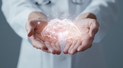 Leinwandbilder - Digital Health Revolution Holographic Medical Interface Transforms Global Healthcare Innovation with AI-Powered Diagnostic Visualization for Next-Gen Patient Care