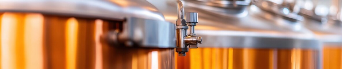Poster - Craft Brewing Innovation Industrial-Chic Copper Fermentation Tanks Redefining Artisanal Beer Production for Modern Craft Beverage Entrepreneurs