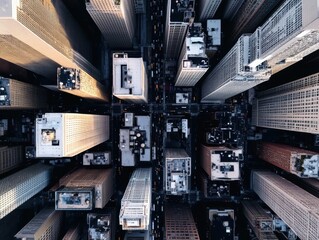 Poster - Future-Forward Urban Density Vertical Architecture Visualization Showcasing Smart City Innovation, Metropolitan Transformation, and Sustainable Development Landscape
