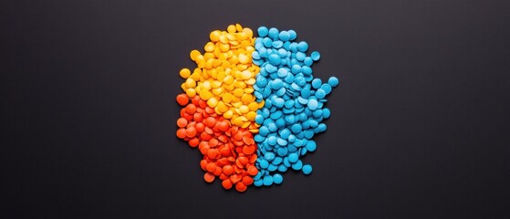 Leinwandbilder - Chromatic Data Visualization Bold Gradient Pills Illustrating Modern Analytics, Digital Innovation, and Information Design for Tech Marketing