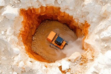 Poster - Transformative Industrial Precision Aerial Drone Capture of Next-Gen Quarry Excavation Revealing Sustainable Resource Extraction Technologies