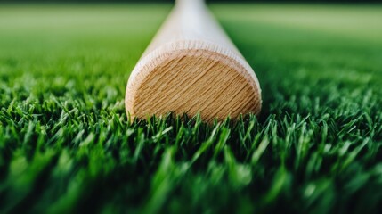 Poster - Mindful Sports Innovation Eco-Conscious Cricket Aesthetic Capturing Natural Performance Textures in Minimalist Green Training Environment
