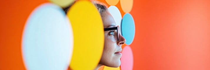 Poster - Vibrant Creativity Unleashed Neurodiverse Professional Exploring Innovative Design with Dynamic Color Psychology and Modern Minimalist Aesthetic