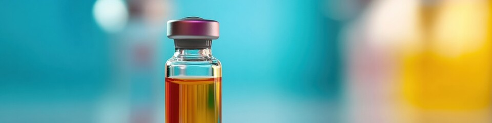 Aufkleber - Next-Gen Immunology High-Precision Vaccine Vial in Vibrant Clinical Minimalism - Cutting-Edge Pharmaceutical Innovation for Global Health Solutions