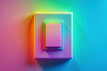 Wall Mural - eco-friendly pastel switch with neon accents - minimalist stock photo