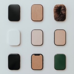 Poster - Minimalist Tech Palette Sleek Design Innovation in Neutral Ergonomics - Contemporary Product Styling for Digital Aesthetic Branding