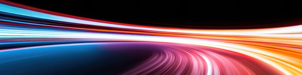 Poster - Quantum Speed Aesthetic Futuristic Motion Blur Visualization for Tech Branding, Digital Innovation, and Next-Gen Design Dynamics