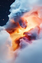 Aufkleber - Ethereal Cosmic Explosion Immersive AI-Enhanced Astronomical Visualization for STEM Education and Innovative Digital Learning Experiences