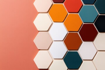 Leinwandbilder - Modular Design Innovation Geometric Hexagonal Infographic Grid Showcasing Dynamic Business Connectivity and Modern Data Visualization Trends