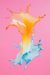 Aufkleber - Vibrant Liquid Dynamics High-Speed Color Fusion Showcasing Kinetic Design, Modern Branding and Creative Visual Communication
