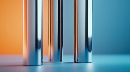 Aufkleber - Ethereal Data Drives Blurred Metal and Gradient Cables - High-Resolution Abstract for Innovative Tech Branding and Digital Marketing in Business Environments