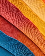 Leinwandbilder - Vibrant Textured Fabric Display Colorful Crepe Paper Layers for Dynamic Visual Merchandising and Creative Textile Content in Fashion and Interior Design Industries