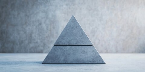 Leinwandbilder - Contemporary Minimalist Design Concrete Pyramid Sculpture for Office Decor Elevating Modern Workspace Aesthetics and Enhancing Professional Ambiance with Structured Elegance